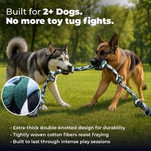 Pacific Pups Rescue Knotted Tough Rope Tug Dog Toy, XX-Large, 1 count, Blue