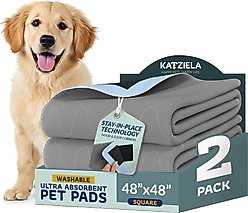 Katziela Ultra Strong Grip Washable Dog Pee Pads, 48 x 48-in, 2 count