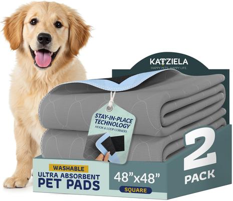 Show full view: Katziela Ultra Strong Grip Washable Dog Pee Pads, 48 x 48-in, 2 count slide 1 of 12