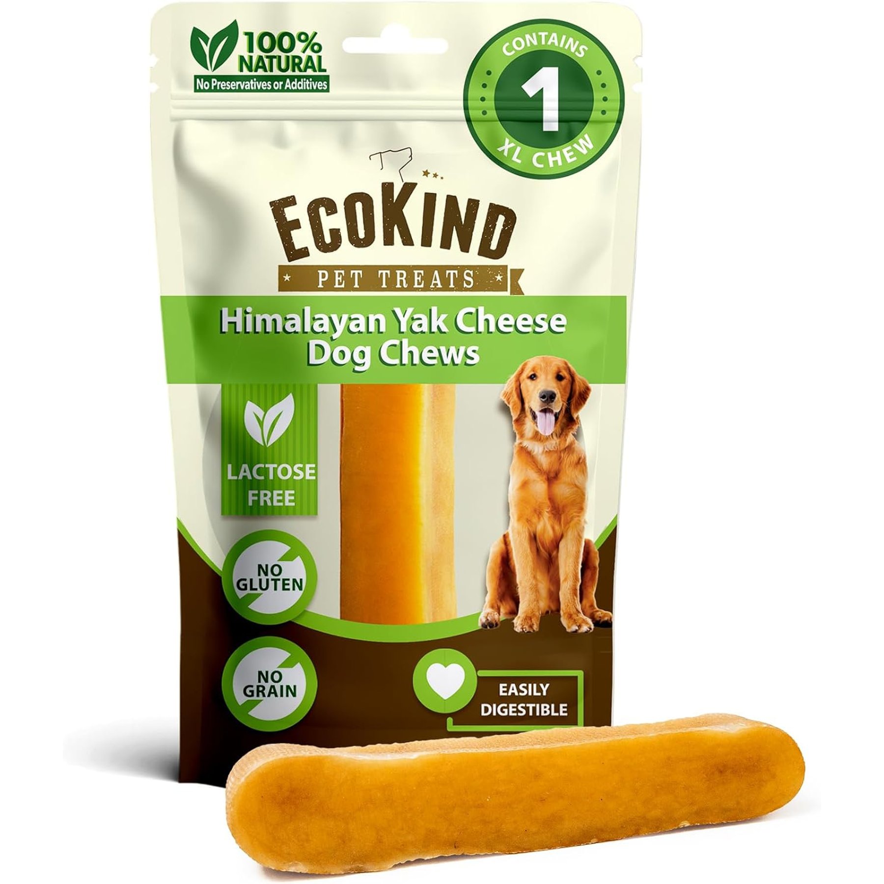 EcoKind Giant Gold Yak Chews Dog Treats, 1 count