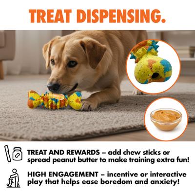 Show full view: Arlee Home & Pet Max Fusion Made with Nike Grind Spike Bone Dog Chew Toy, Tie Dye Purple/Blue, Small slide 4 of 10