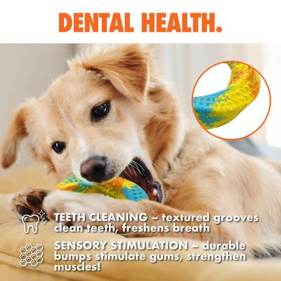 Show full view: Arlee Home & Pet Max Fusion Made with Nike Grind Twisted Dog Chew Toy, Tie Dye - Yellow/Blue/Orange, Small slide 5 of 10