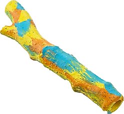 Arlee Home & Pet Max Fusion Made with Nike Grind Twiggy Dog Chew Toy, Tie Dye - Yellow/Blue/Orange, Large