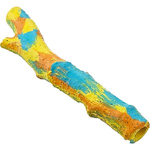 Arlee Home & Pet Max Fusion Made with Nike Grind Twiggy Dog Chew Toy, Tie Dye - Yellow/Blue/Orange, Large