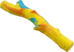 Arlee Home & Pet Max Fusion Made with Nike Grind Twiggy Dog Chew Toy, Tie Dye - Yellow/Blue/Orange, Small