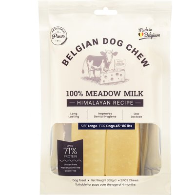 Artisanal Paws Artisanal Paws Belgian Dog Chew Himalayan Recipe Cheese Dog Chew, Large, 2 count