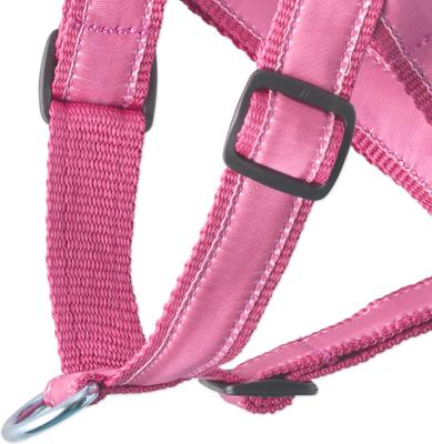 Show full view: Pet Passion Remy Recycled Ribbon Dog Harness, Hot Pink, X-Small: 12 to 15-in chest slide 4 of 4