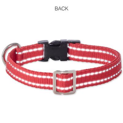 Show full view: Pet Passion Max Hardy Reflective Dog Collar, Red, Medium: 13 to 16-in neck, 3/4-in wide slide 5 of 5