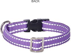 Pet Passion Max Hardy Reflective Dog Collar, Purple, X-Small: 9 to 12-in neck, 3/4-in wide slide 2 of 4