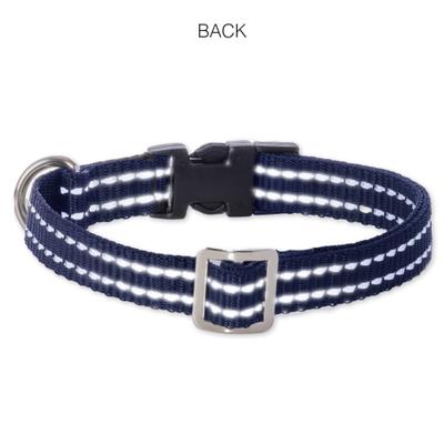 Show full view: Pet Passion Max Hardy Reflective Dog Collar, Navy, X-Large: 18 to 22-in neck, 1-in wide slide 4 of 4
