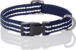 Pet Passion Max Hardy Reflective Dog Collar, Navy, X-Large: 18 to 22-in neck, 1-in wide