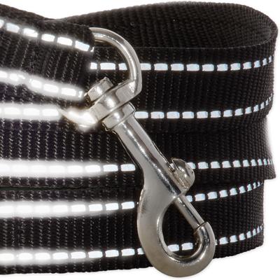 Show full view: Pet Passion Max Hardy Reflective Dog Leash, 7-ft long, 1-in wide, Black slide 5 of 6
