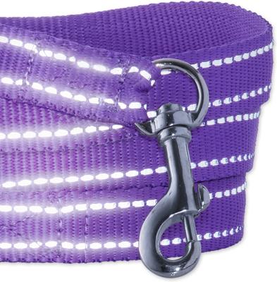Show full view: Pet Passion Max Hardy Reflective Dog Leash, 7-ft long, 1-in wide, Purple slide 4 of 4