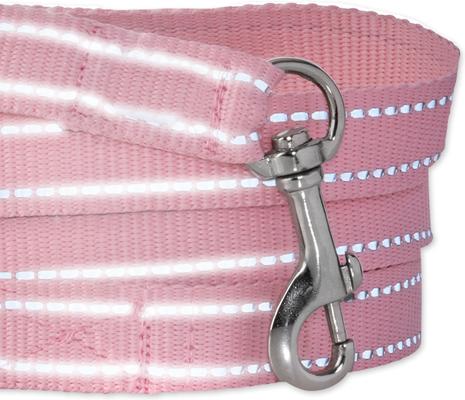 Show full view: Pet Passion Max Hardy Reflective Dog Leash, 7-ft long, 1-in wide, Pink slide 4 of 4