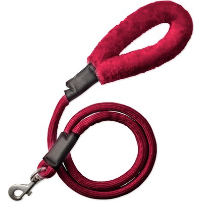 Pet Passion Pet Passion Piper Plush Sherpa Dog Leash, 5-ft long, 1-in wide, Hot Pink