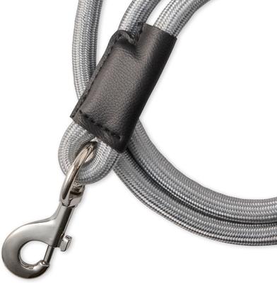 Show full view: Pet Passion Piper Plush Sherpa Dog Leash, 5-ft long, 1-in wide, Silver Gray slide 5 of 5