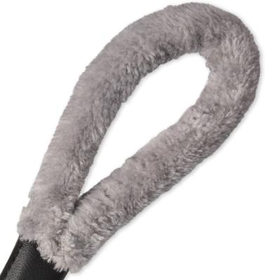 Show full view: Pet Passion Piper Plush Sherpa Dog Leash, 5-ft long, 1-in wide, Silver Gray slide 4 of 5