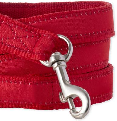 Show full view: Pet Passion Remy Recycled Ribbon Dog Leash, 7-ft long, 1-in wide, Red slide 3 of 5