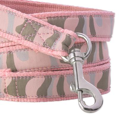Show full view: Pet Passion Remy Recycled Ribbon Dog Leash, 7-ft long, 1-in wide, Pink Camo slide 4 of 7