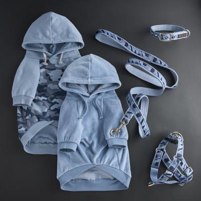 Show full view: Pet Passion Remy Recycled Ribbon Dog Leash, 7-ft long, 1-in wide, Navy Camo slide 5 of 6