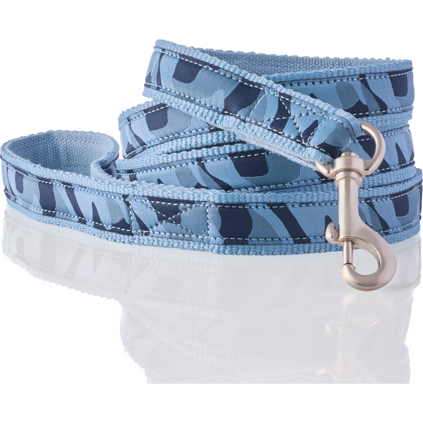 Pet Passion Remy Recycled Ribbon Dog Leash, 7-ft long, 1-in wide, Navy Camo