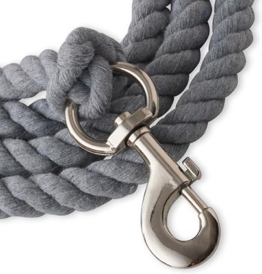 Show full view: Pet Passion Tucker Twisted Rope Dog Leash, Gray, 7-ft long, 1-in wide slide 5 of 6