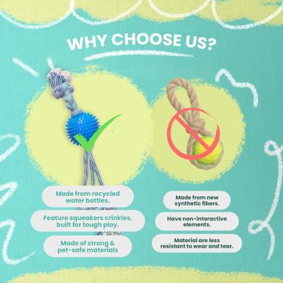 Show full view: Snugarooz Feel'N Spikey 23-in Dog Tug Toy, Color Varies slide 9 of 11