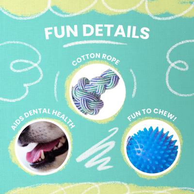 Show full view: Snugarooz Feel'N Spikey 23-in Dog Tug Toy, Color Varies slide 8 of 11