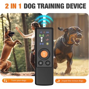 VIVIPAL U38 New Ultrasonic Bark Control & Dog Training Device, Black
