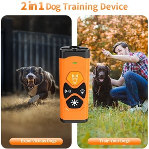 VIVIPAL Ultrasonic Bark Control & Dog Training Device, Orange