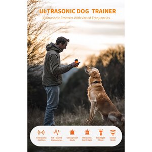 VIVIPAL Ultrasonic Bark Control & Dog Training Device, Orange