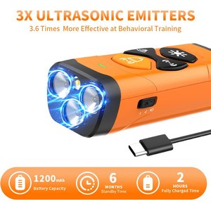 VIVIPAL Ultrasonic Bark Control & Dog Training Device, Orange