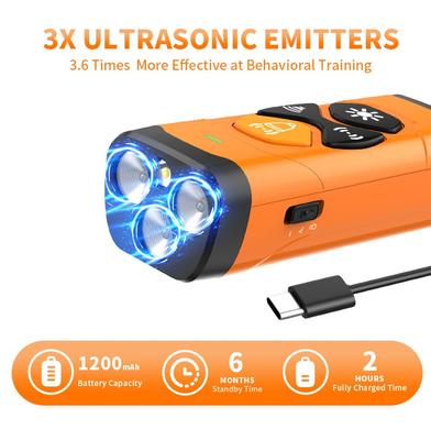 Show full view: VIVIPAL Ultrasonic Bark Control & Dog Training Device, Orange slide 6 of 8