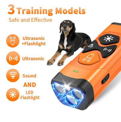 Show full view: VIVIPAL Ultrasonic Bark Control & Dog Training Device, Orange slide 3 of 8
