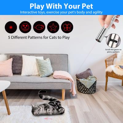 Show full view: Luckylala Rechargeable Laser Pointer Cat Interactive Cat Toy, Silver slide 4 of 8