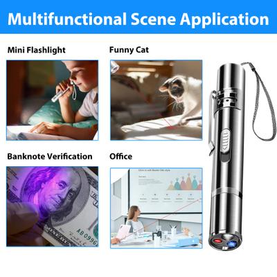 Show full view: Luckylala Rechargeable Laser Pointer Cat Interactive Cat Toy, Silver slide 3 of 8