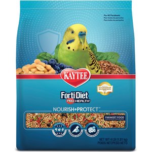 Kaytee Forti-Diet Pro Health Nourish+Protect Parakeet Food, 4-lb bag