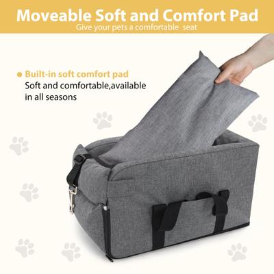 Show full view: Lucky Paworld Center Console Dog Car Seat, Grey slide 5 of 9