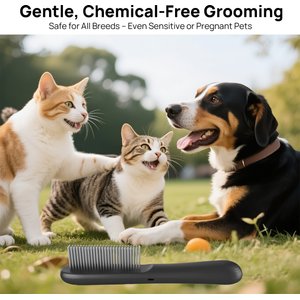 Pawshelf USB Rechargeable Electrostatic Flea Removal Comb-Microcurrent Technology for Cats, Black, Small