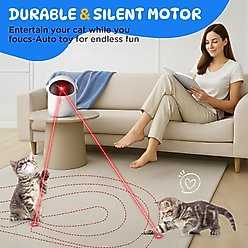 Luckylala Automatic Rechargeable Interactive Alien Laser Cat Toy with 3 Speed Modes, White slide 2 of 7