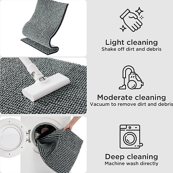 Show full view: Bedsure Indoor Muddy Dog Door Mat, Grey, 16 x 24-in slide 7 of 10