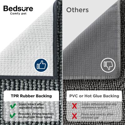 Show full view: Bedsure Indoor Muddy Dog Door Mat, Grey, 19 x 30-in slide 6 of 10