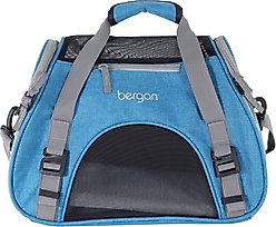 Bergan Comfort Airline-Approved Dog & Cat Carrier Bag, Bermuda Turquoise/Grey, Large slide 1 of 9