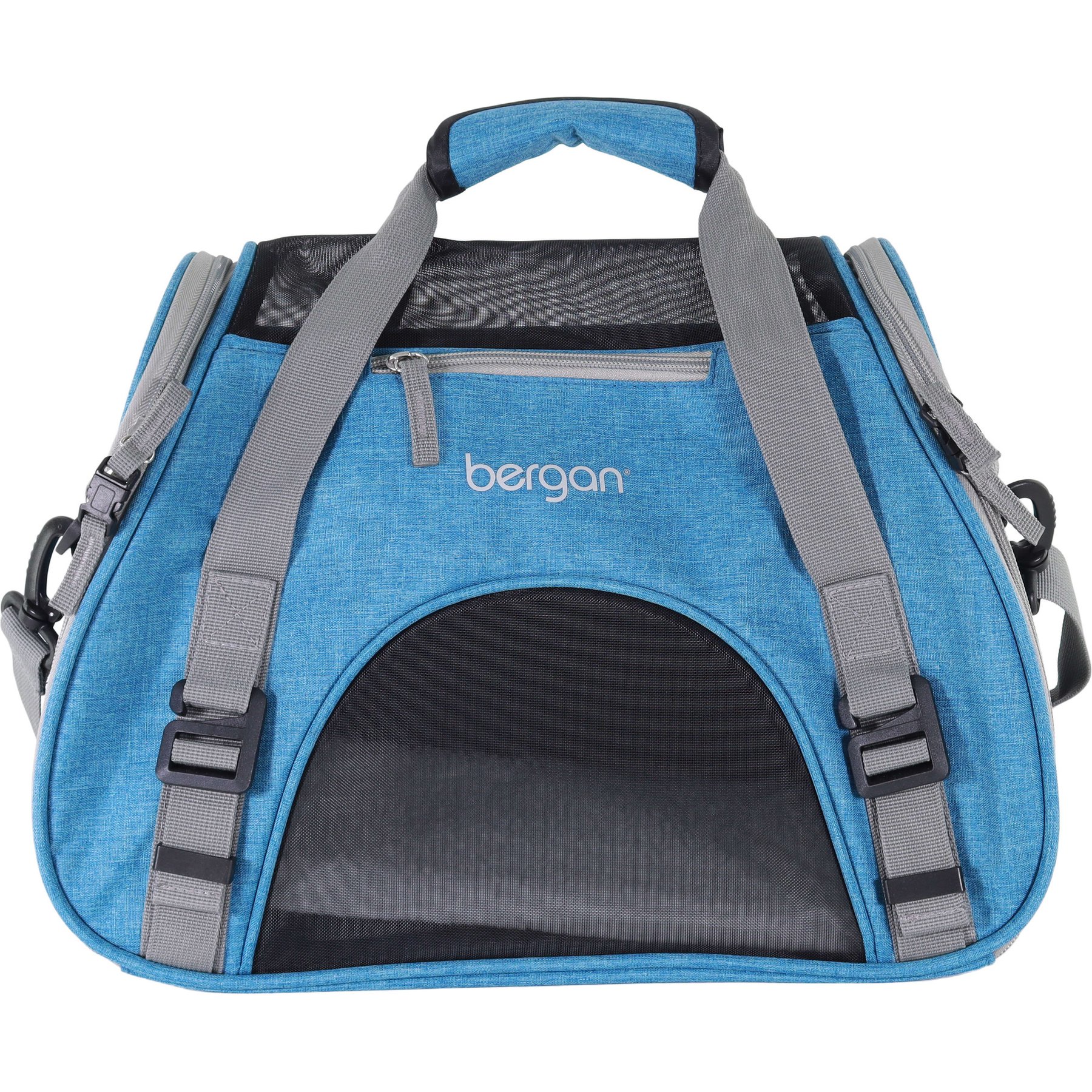 Bergan Comfort Airline-Approved Dog & Cat Carrier Bag, Bermuda Turquoise/Grey, Large