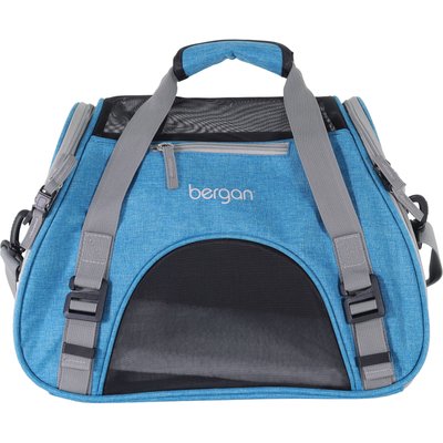 Bergan Bergan Comfort Airline-Approved Dog & Cat Carrier Bag, Bermuda Turquoise/Grey, Large