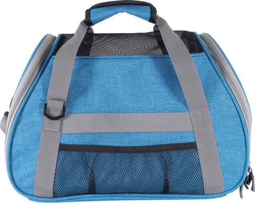 Show full view: Bergan Comfort Airline-Approved Dog & Cat Carrier Bag, Bermuda Turquoise/Grey, Large slide 9 of 10