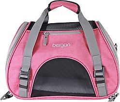 Bergan Comfort Airline-Approved Dog & Cat Carrier Bag, Berry Pink/Grey, Small