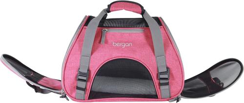Show full view: Bergan Comfort Airline-Approved Dog & Cat Carrier Bag, Berry Pink/Grey, Small slide 6 of 10