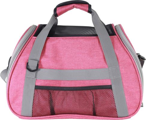 Show full view: Bergan Comfort Airline-Approved Dog & Cat Carrier Bag, Berry Pink/Grey, Small slide 9 of 10