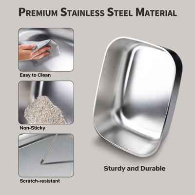 Show full view: allforpaws Go Fresh Top & Front Entry Stainless Steel Hooded Cat Litter Box, Sand slide 6 of 9